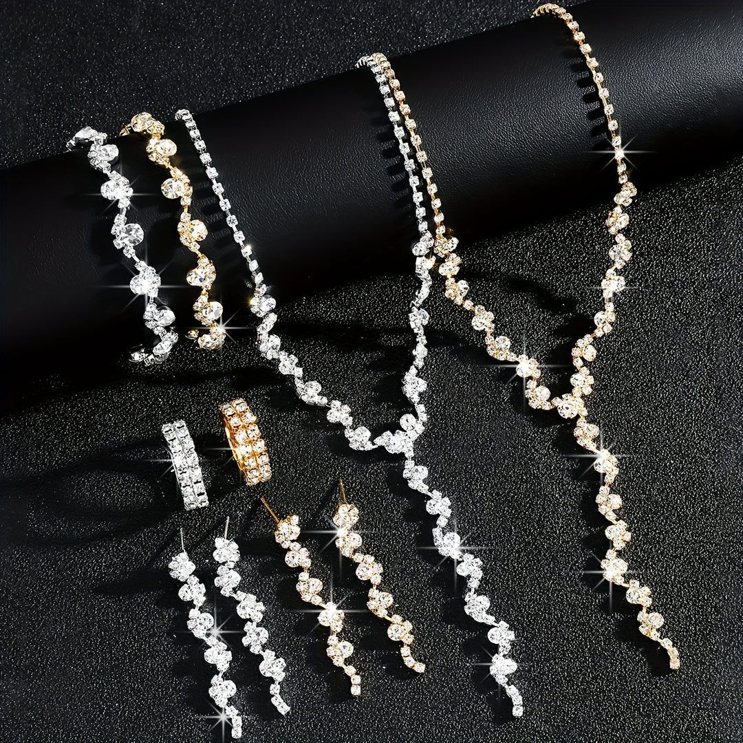 Valerine | High-End Sparkle Flower Jewelry Set