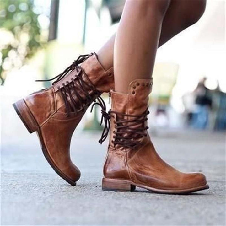 Maelis | Vintage Comfort Lace-Up Boots