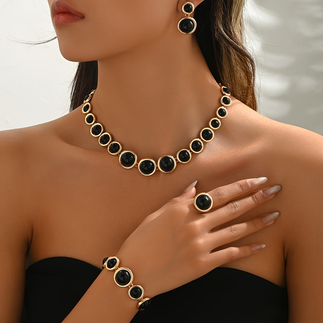 Retro 4-Piece Jewelry Set