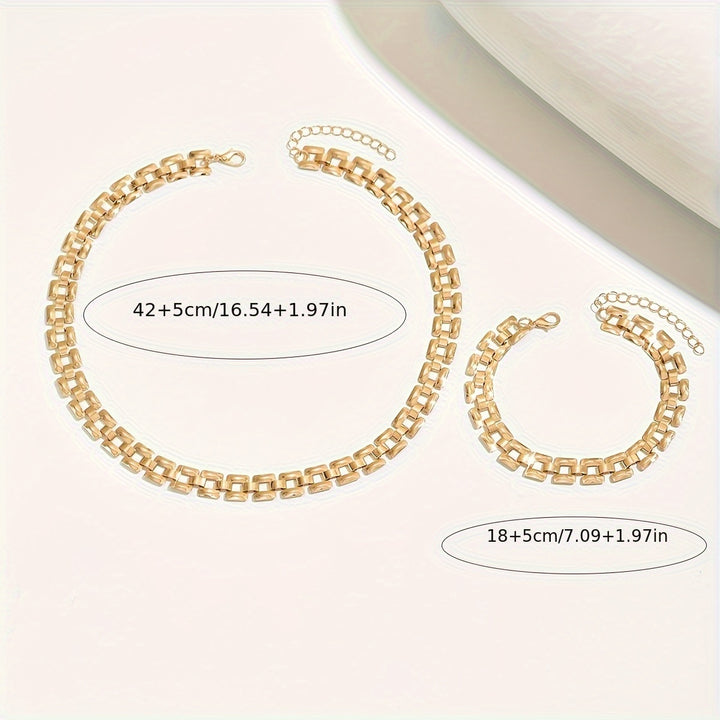 Spring & Summer Necklace Set – Polished Metal Finish