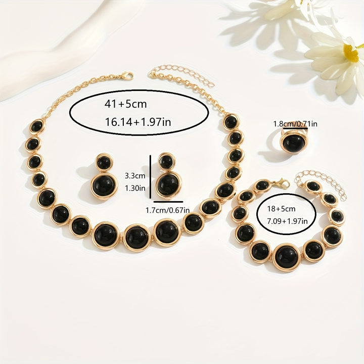 Retro 4-Piece Jewelry Set