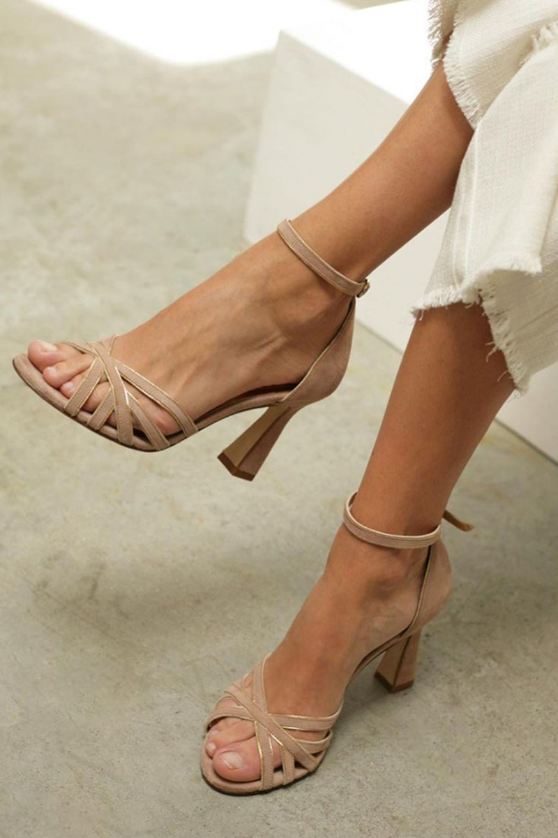 Valisse | Patchwork Thin Heel Sandals