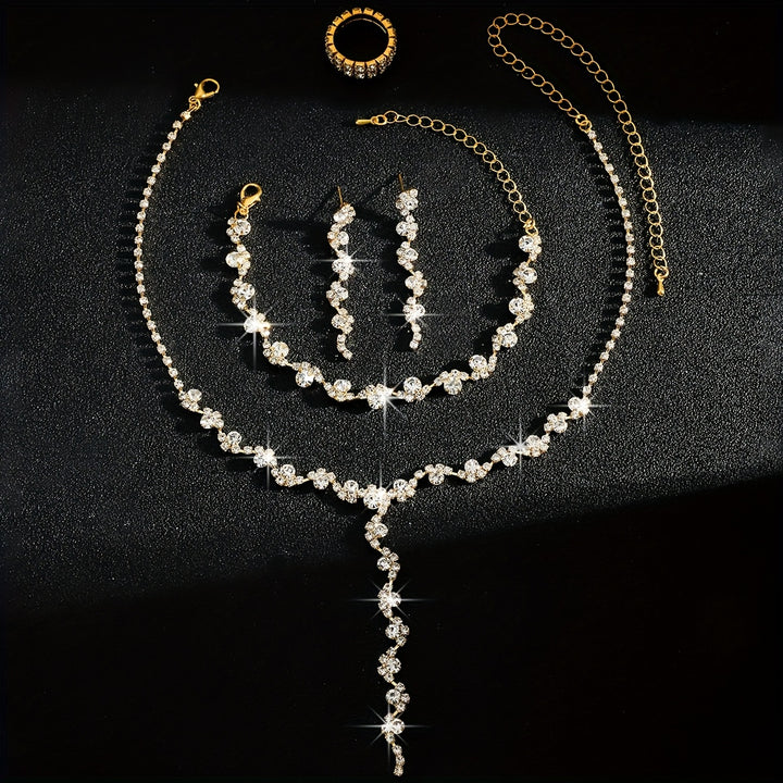 Valerine | High-End Sparkle Flower Jewelry Set