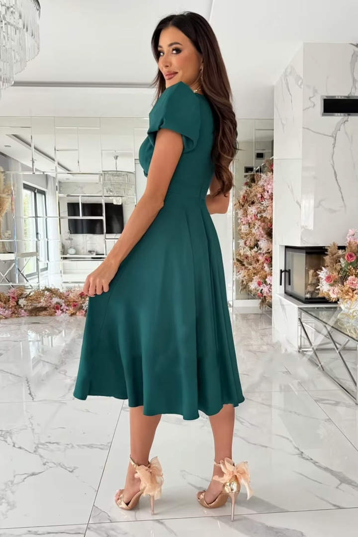 Bryher | Elegant V-Neck Midi Dress