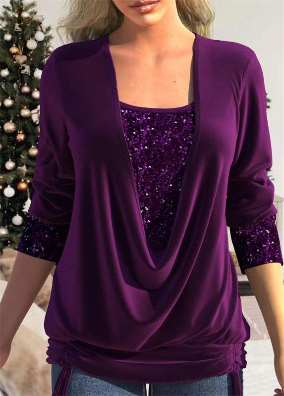 Odeline | Modern Sequin Layer Blouse