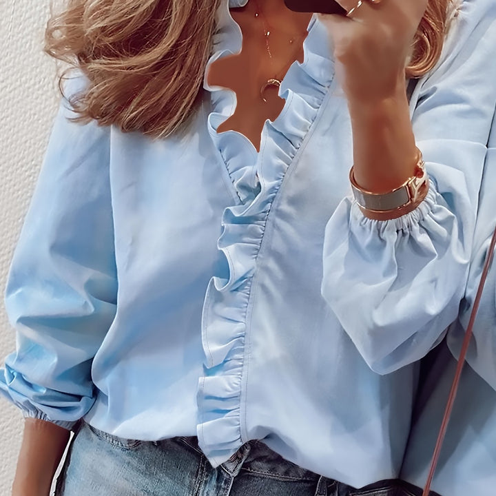 Anastasia | Ruffled V-Neck Blouse