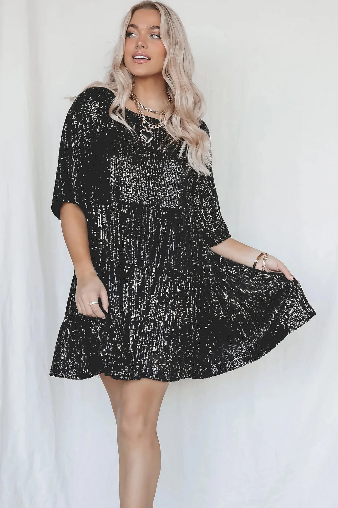 Fianna | Flowing Sequin Maxi Dress