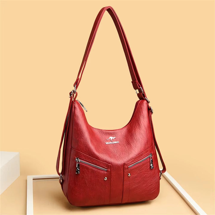 Selvyn Leather Travel Backpack