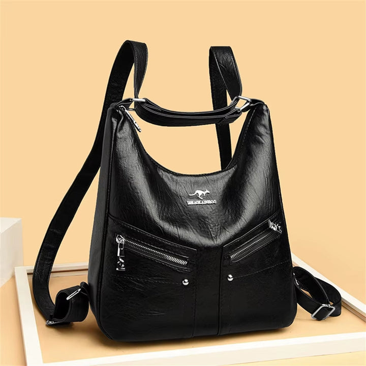 Selvyn Leather Travel Backpack