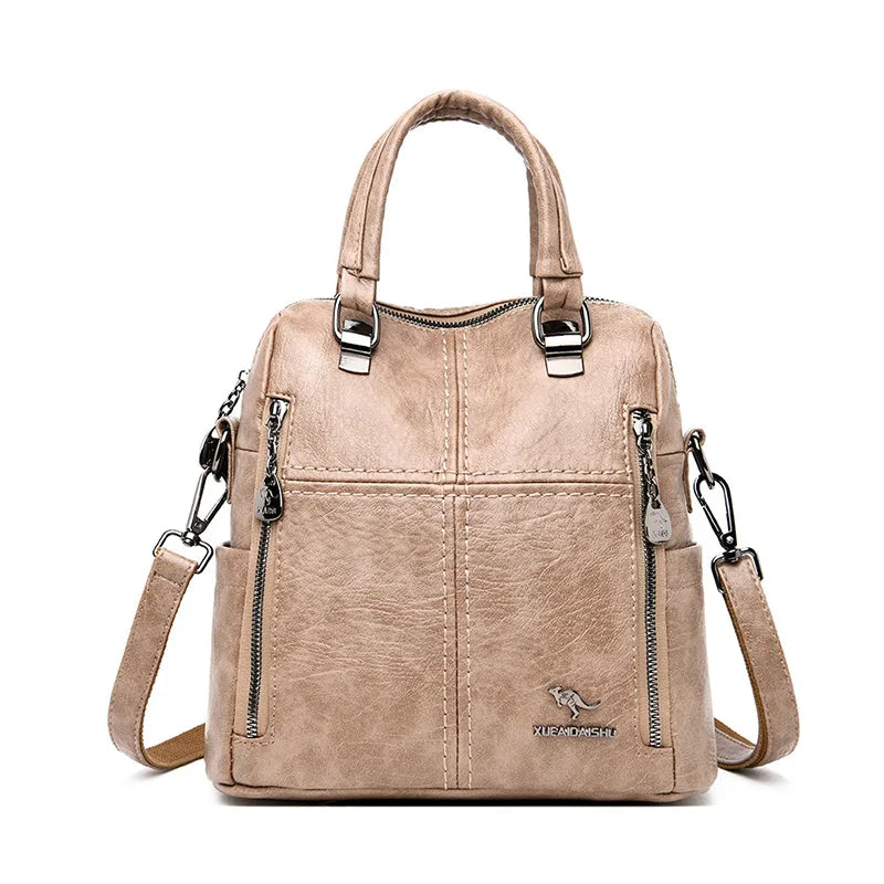 Travena Leather Explorer Backpack