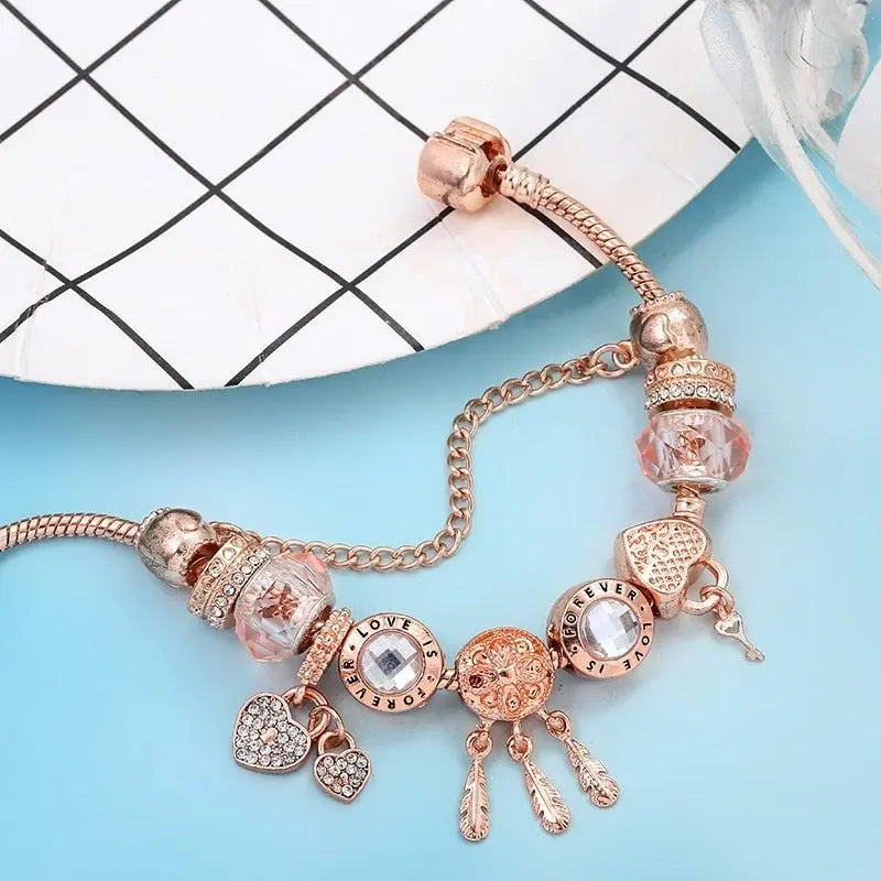 Sterling Silver Dreamcatcher Charm Bracelet