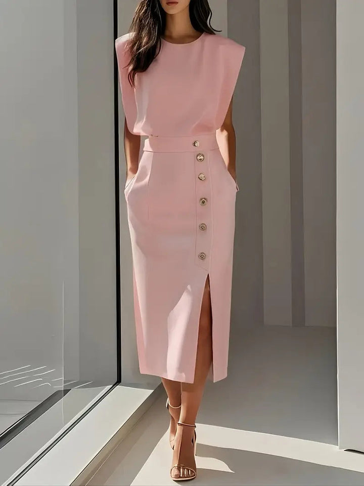 Eudora | Midi Dress with Side Slit