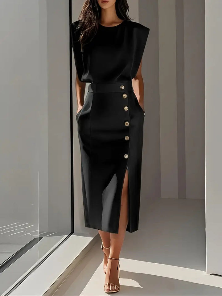 Yasmin | Midi Dress with Side Slit