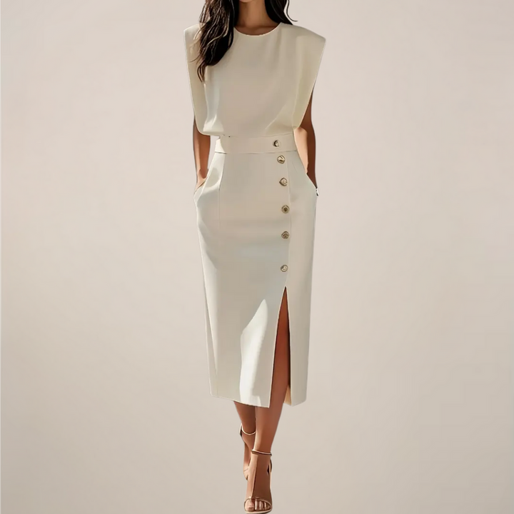 Eudora | Midi Dress with Side Slit