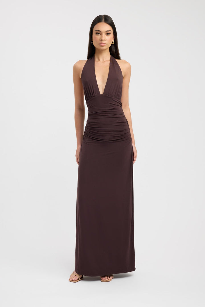 Alora™ | Sophisticated Halter Maxi Dress