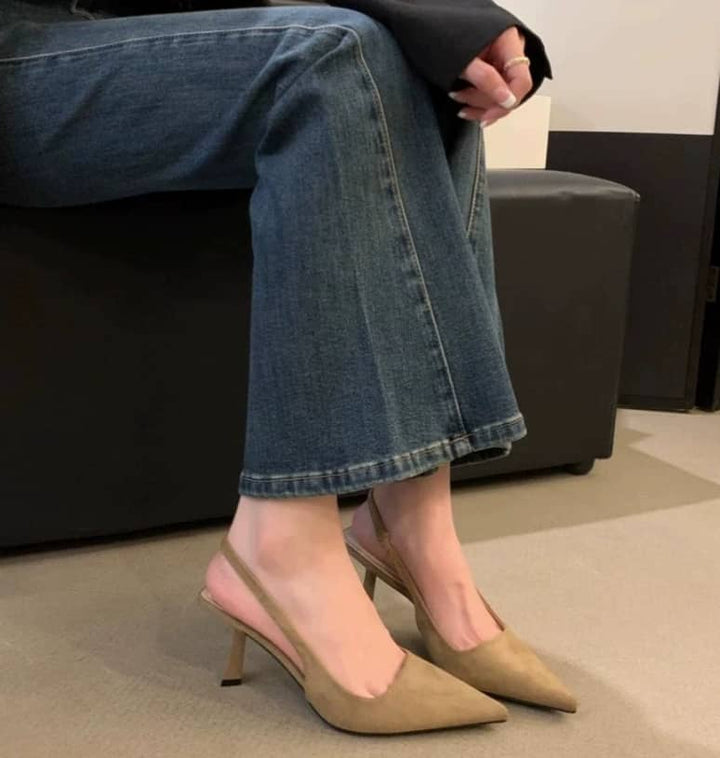 Serenya | Nude Slingback Heels