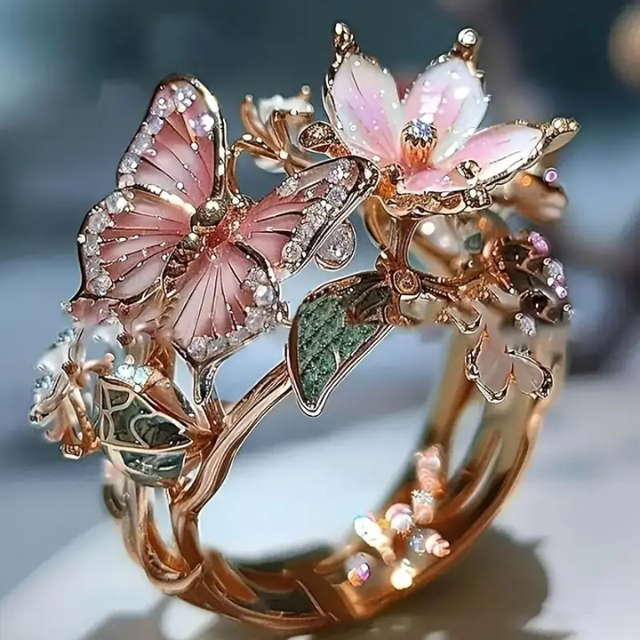 Butterfly Zirconia Ring