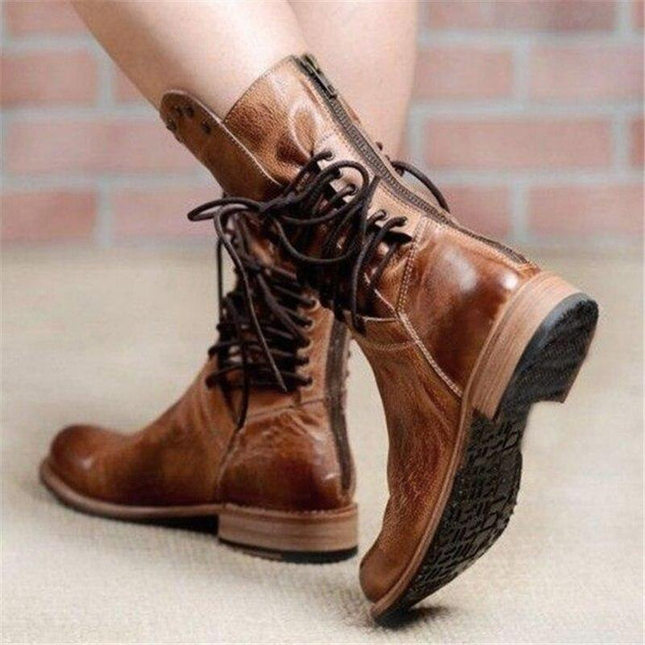 Maelis | Vintage Comfort Lace-Up Boots