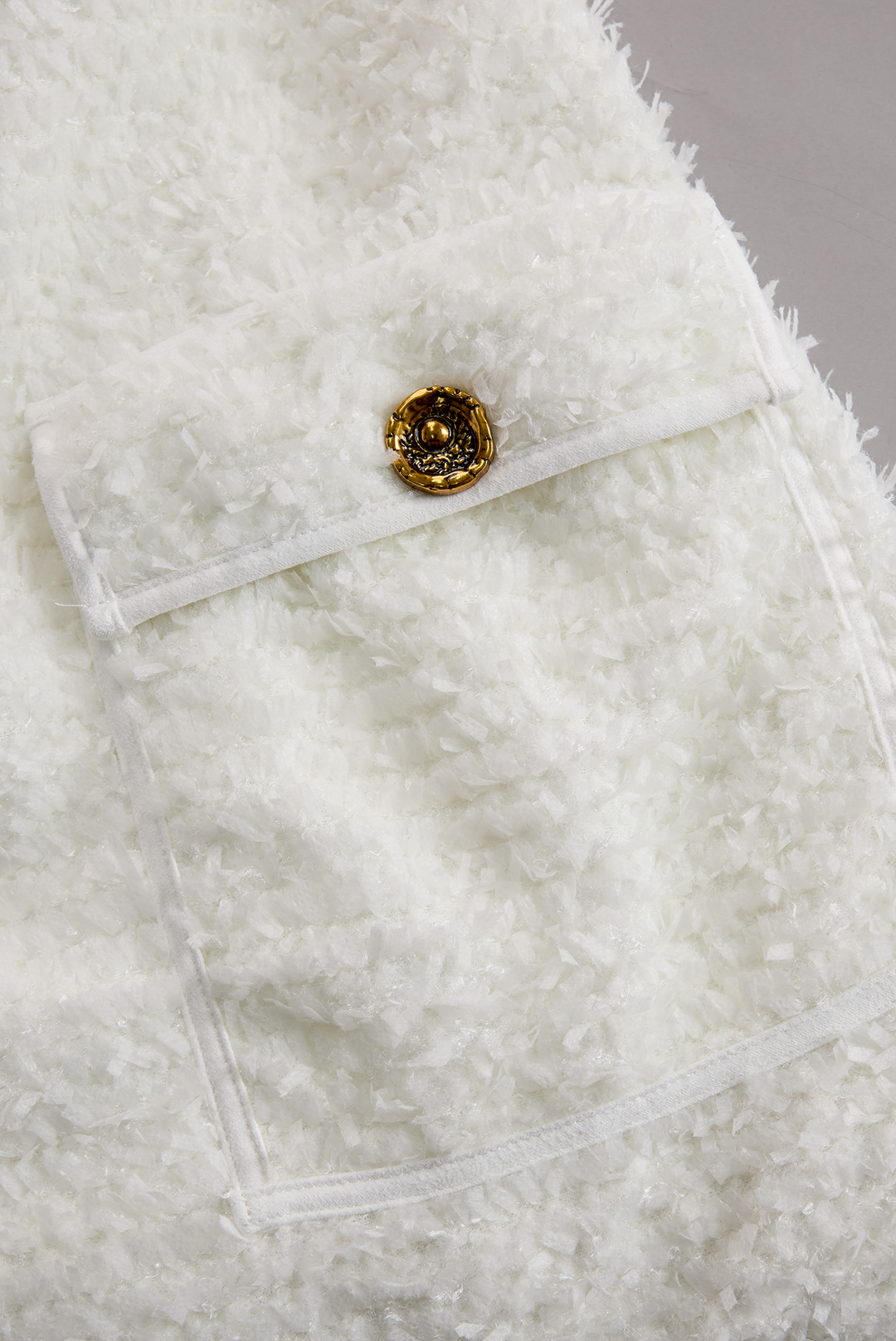 ANTIGONE | IVORY TWEED MIDI DRESS