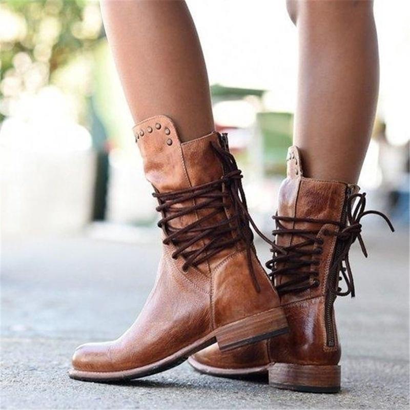 Maelis | Vintage Comfort Lace-Up Boots