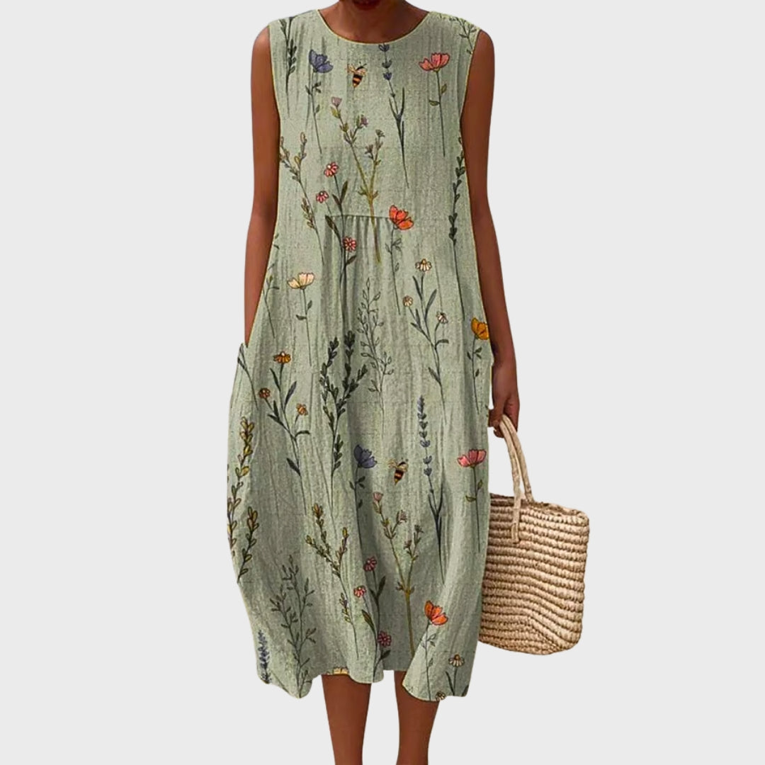 Leontina | Floral Cotton Dress