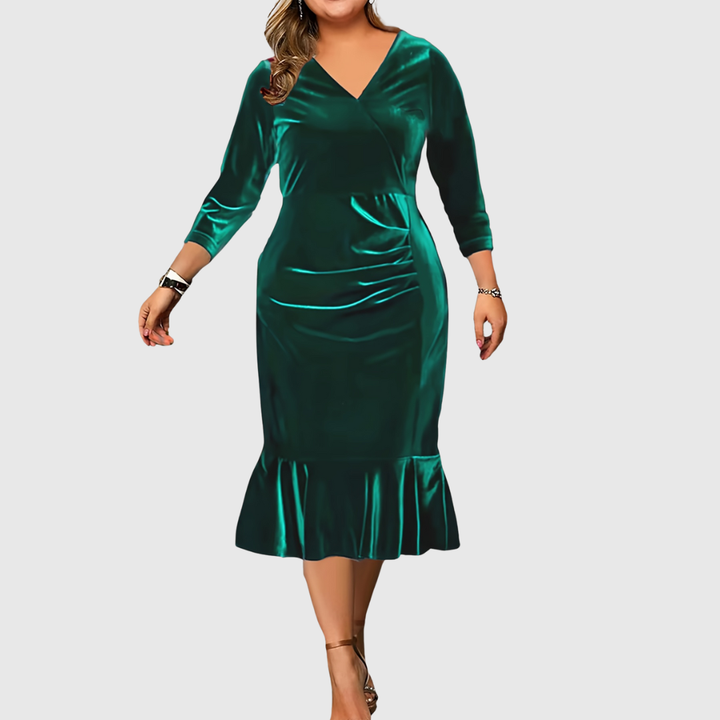 ZAAR | VELVET CHRISTMAS MIDI DRESS