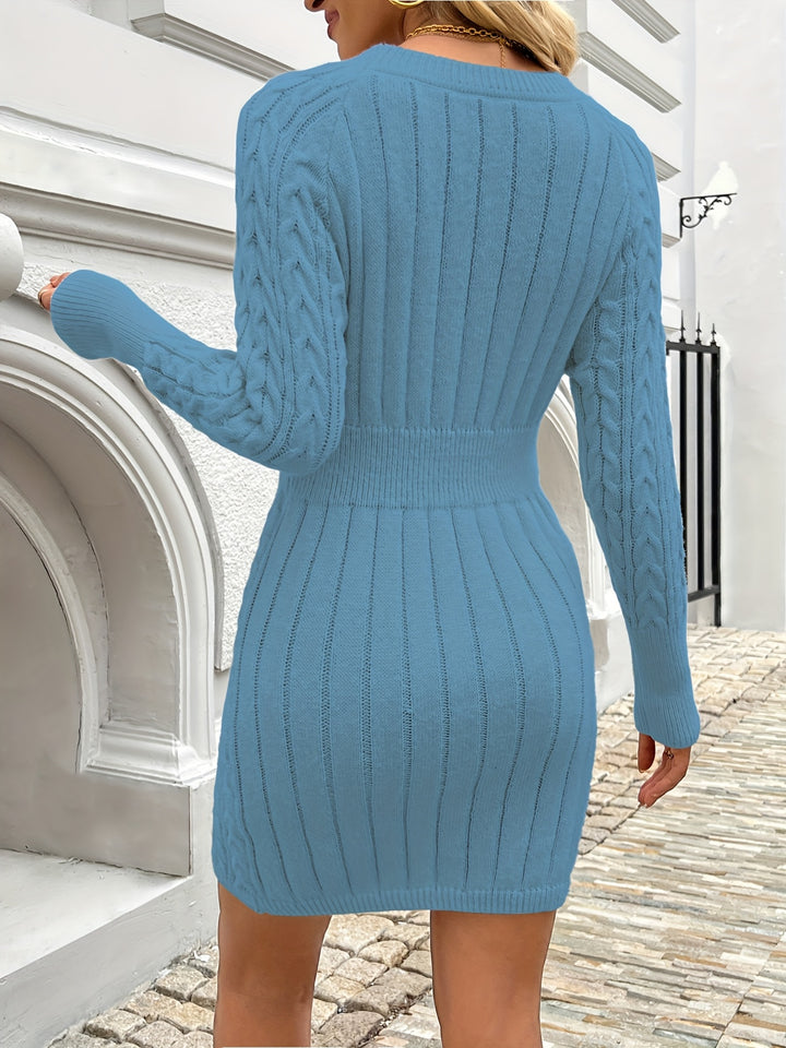 Isobel | Chic Cable Sweater Dress
