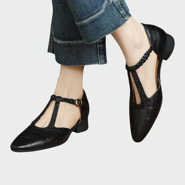 Clara | Pointed T-Bar Mary Jane Shoes