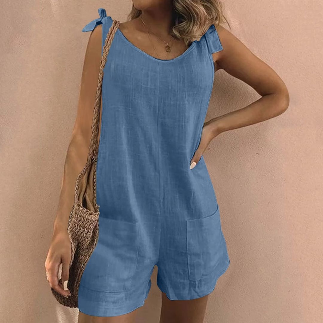 Novara | Tie Shoulder Pocket Playsuit