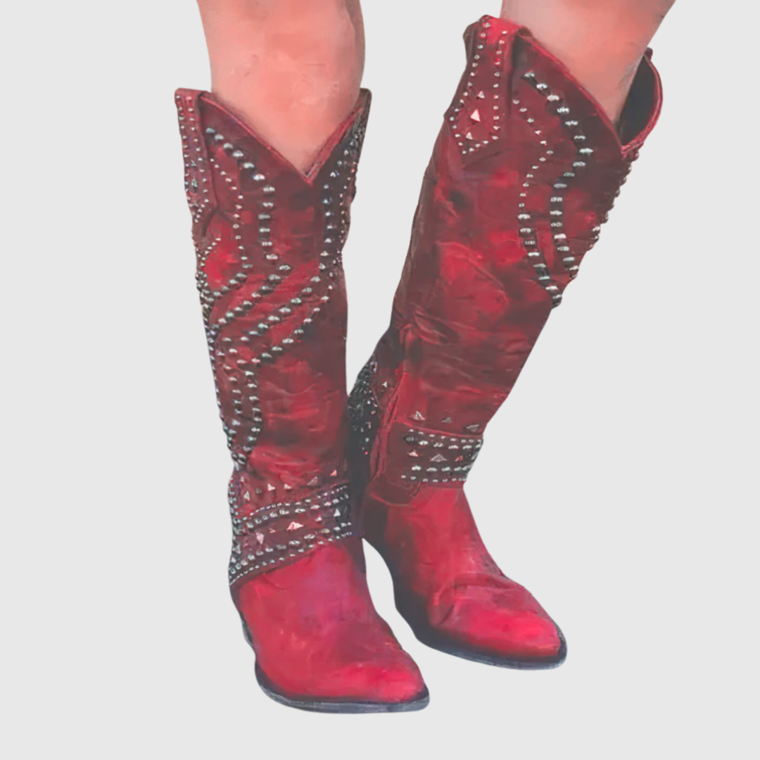 SELIORA | WESTERN KNEE-HIGH BOOTS