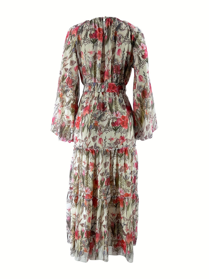 Darisella™ | Elegant Floral Kaftan Maxi Dress