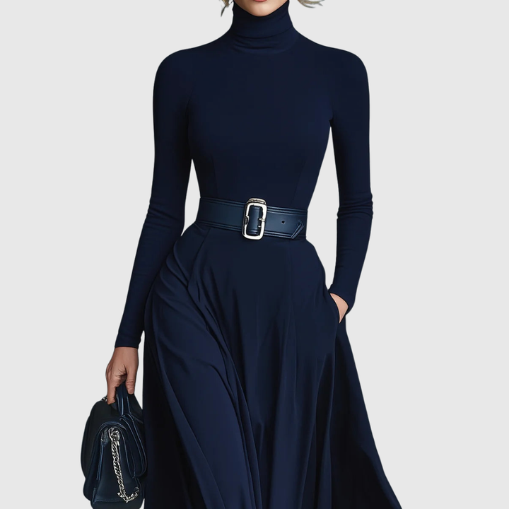 CORTLISS | HIGH-NECK MAXI DRESS