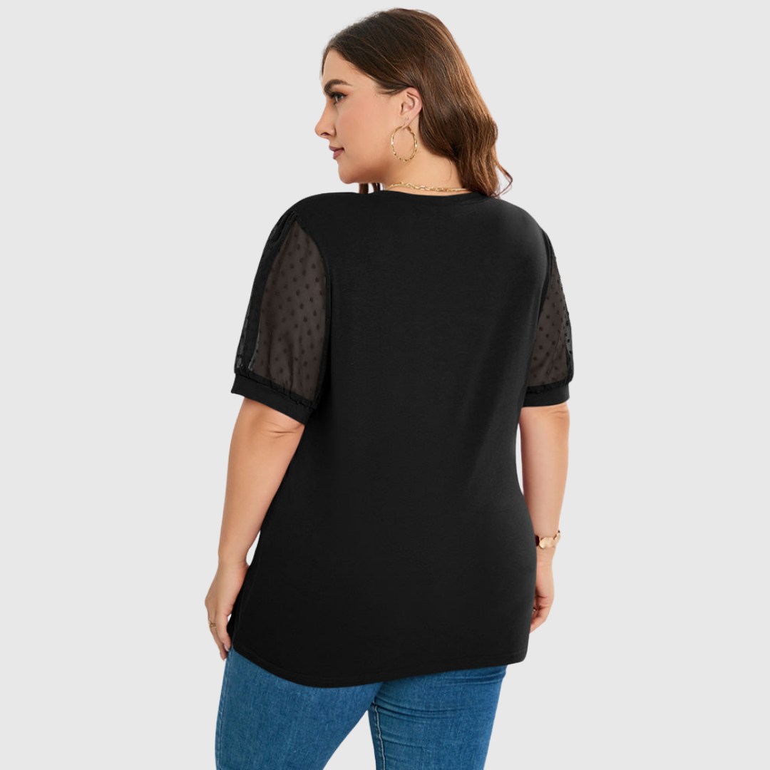 Dahlia | Sheer Sleeve Top