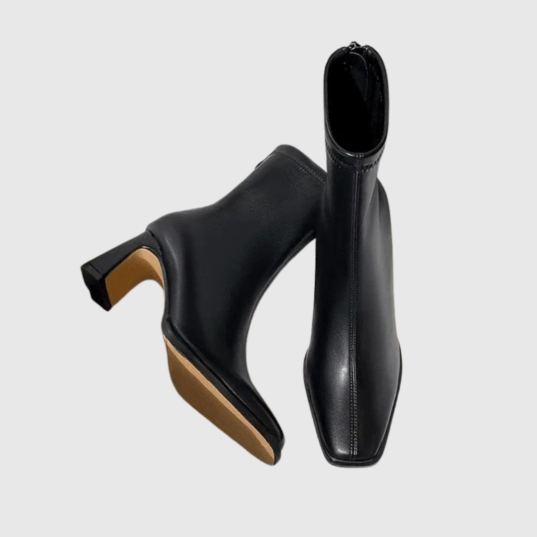 IVYRA | SQUARE-TOE WARM ANKLE BOOTS