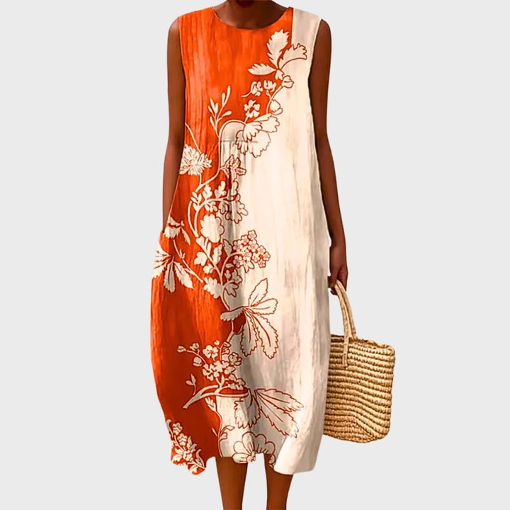 Elodie | Geometric Cotton Dress