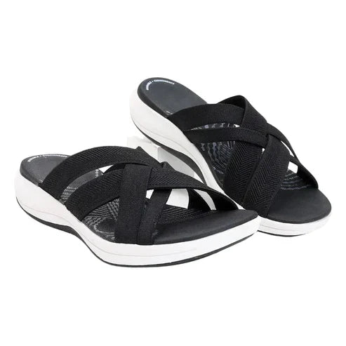 Kalina | Criss-Cross Comfort Slides