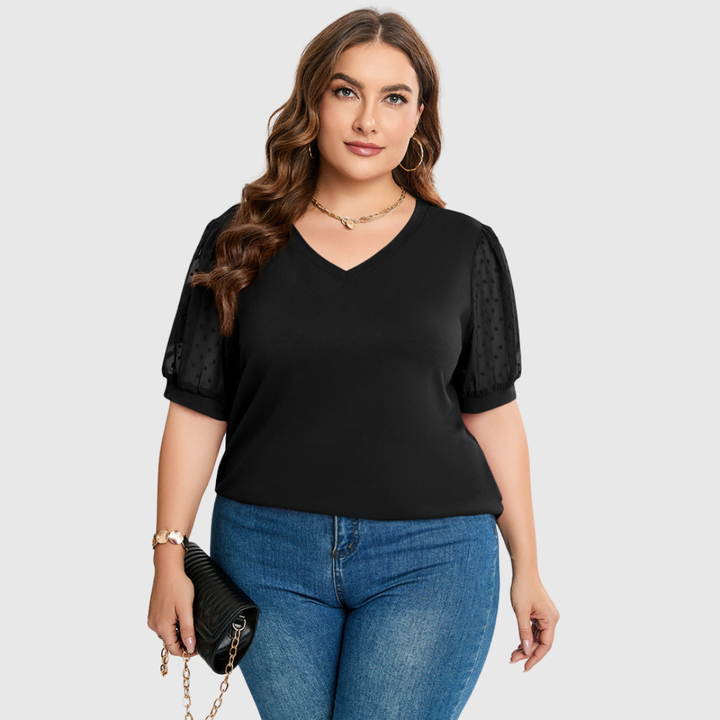 Dahlia | Sheer Sleeve Top