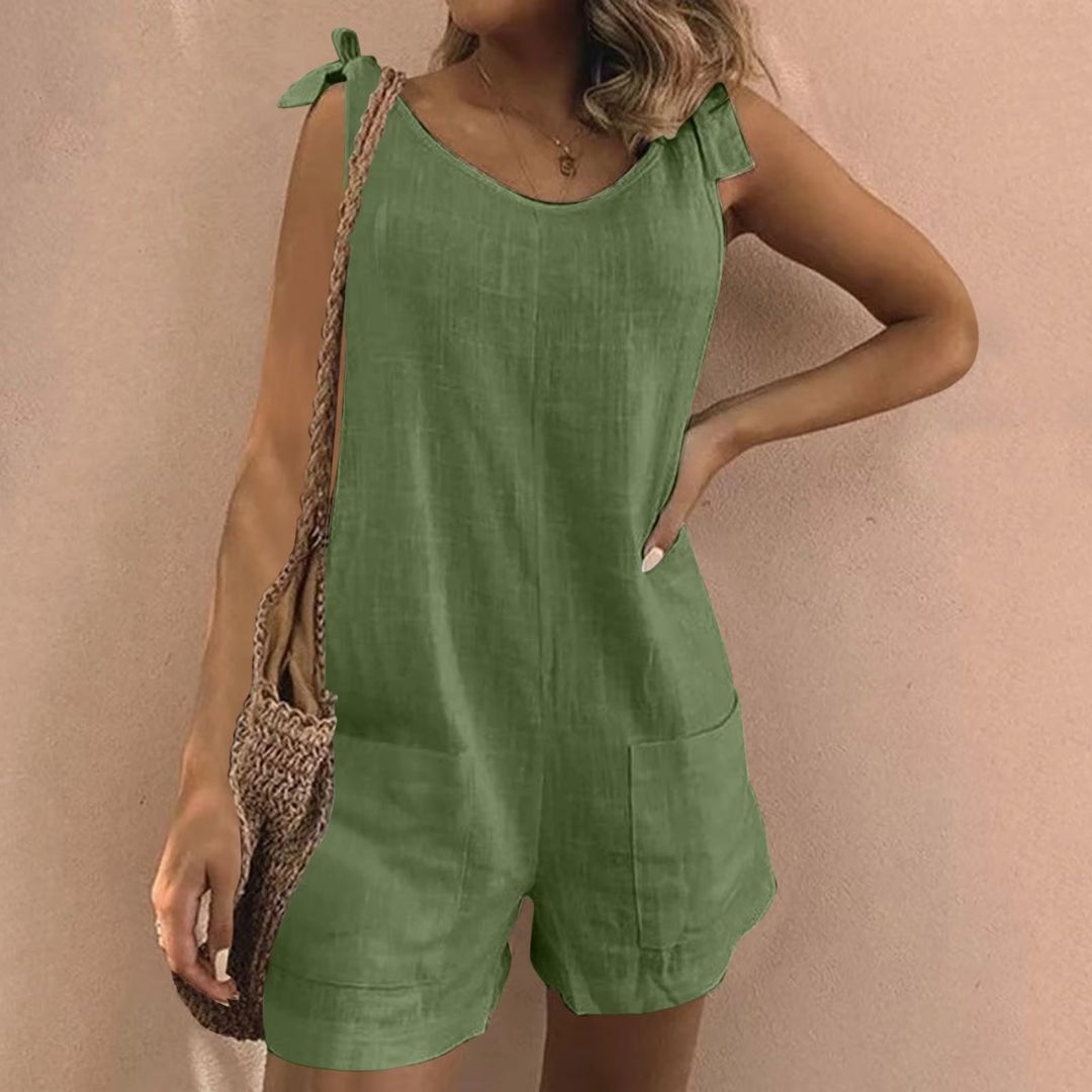 Novara | Tie Shoulder Pocket Playsuit