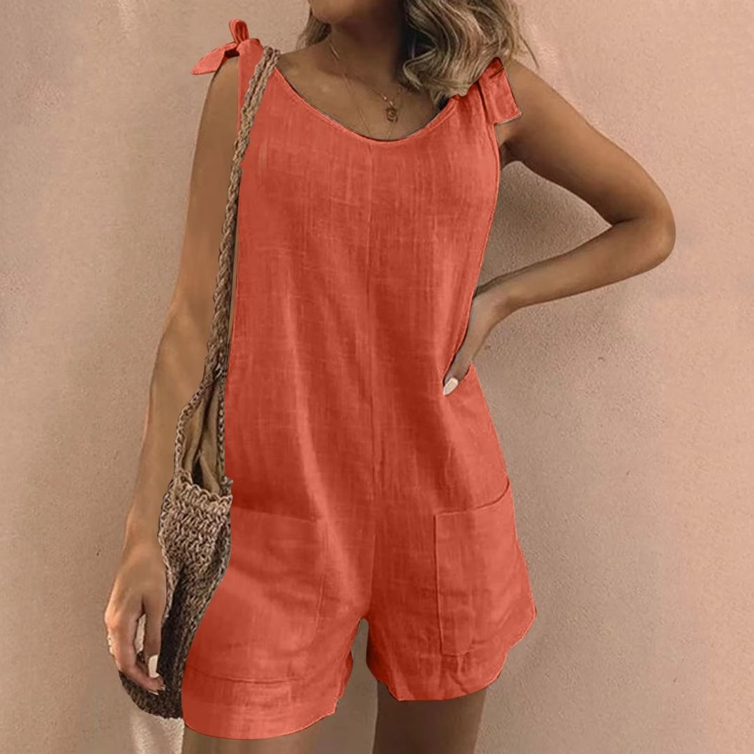 Novara | Tie Shoulder Pocket Playsuit