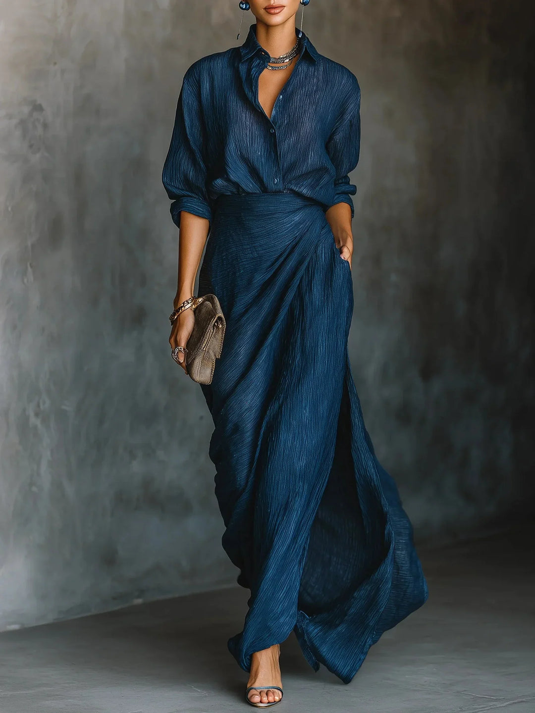 Ismeria | Pleated Maxi Ensemble
