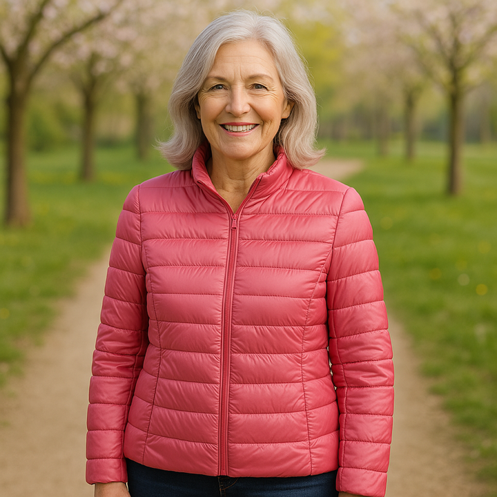 Ulla Transitional Padded Jacket | Salmon