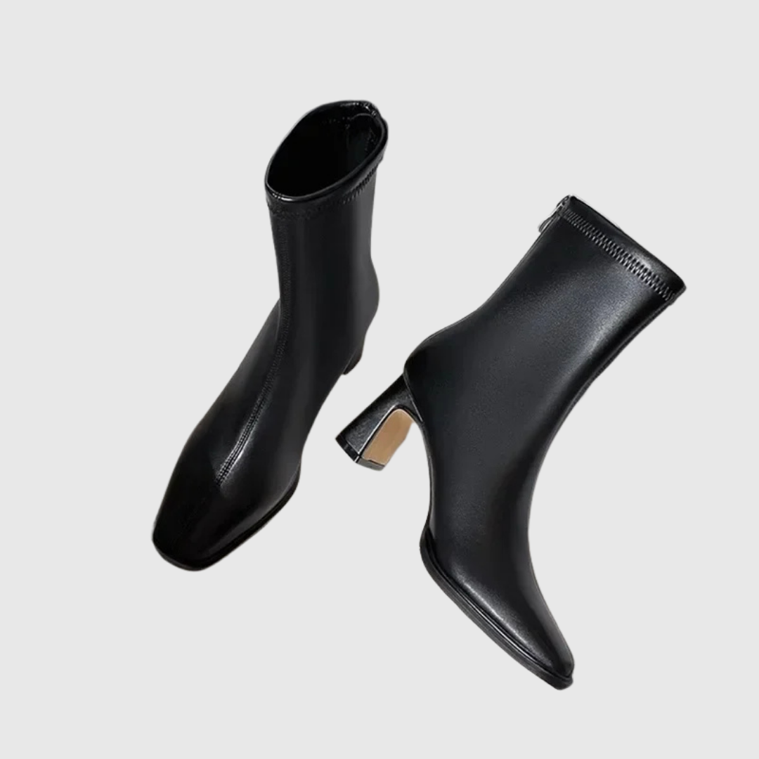 IVYRA | SQUARE-TOE WARM ANKLE BOOTS