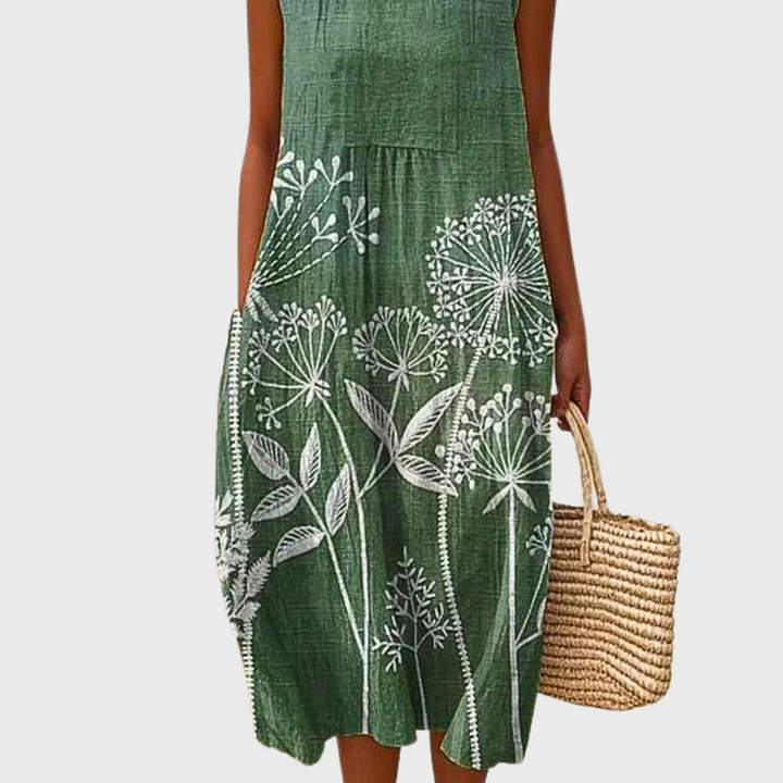 Idalia | Floral Wrap Cotton Dress