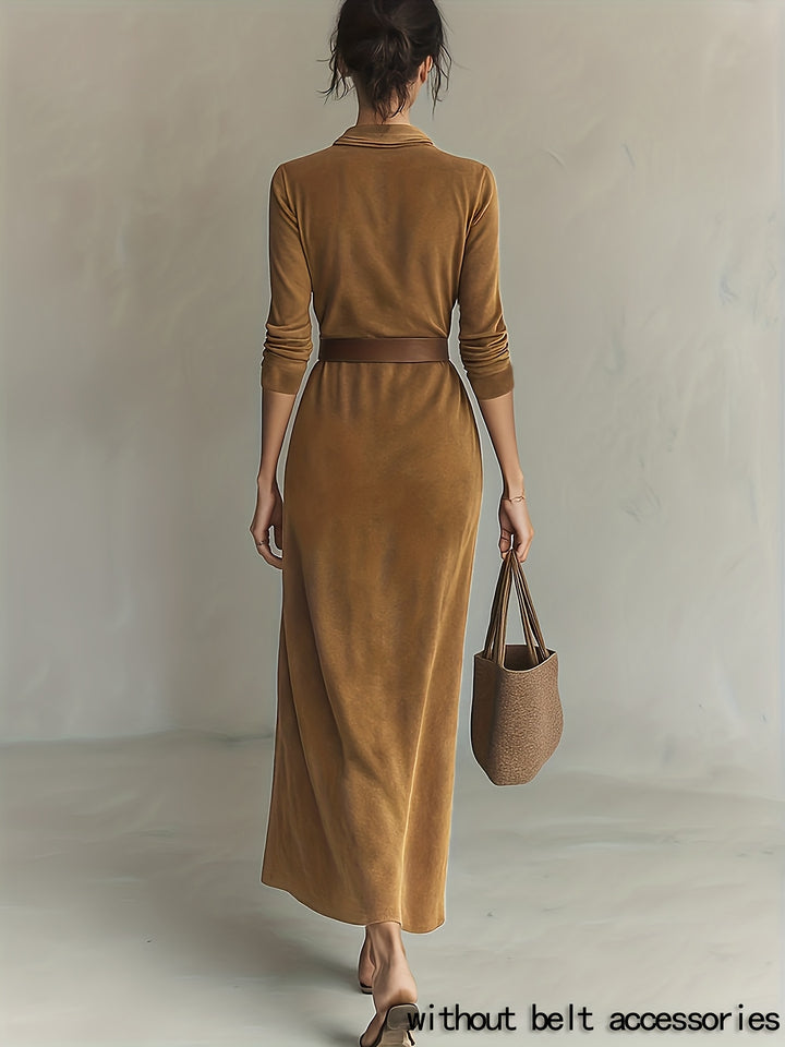 DJANNA - SINGLE-BREASTED BELTED DRESS