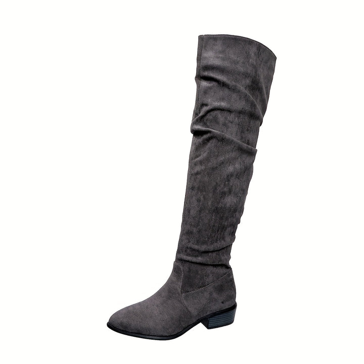 IONE | FASHIONABLE OVER-THE-KNEE BOOTS WITH STACKED HEEL