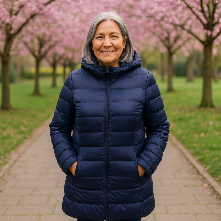 Helsa Long Transitional Padded Jacket | Navy Blue