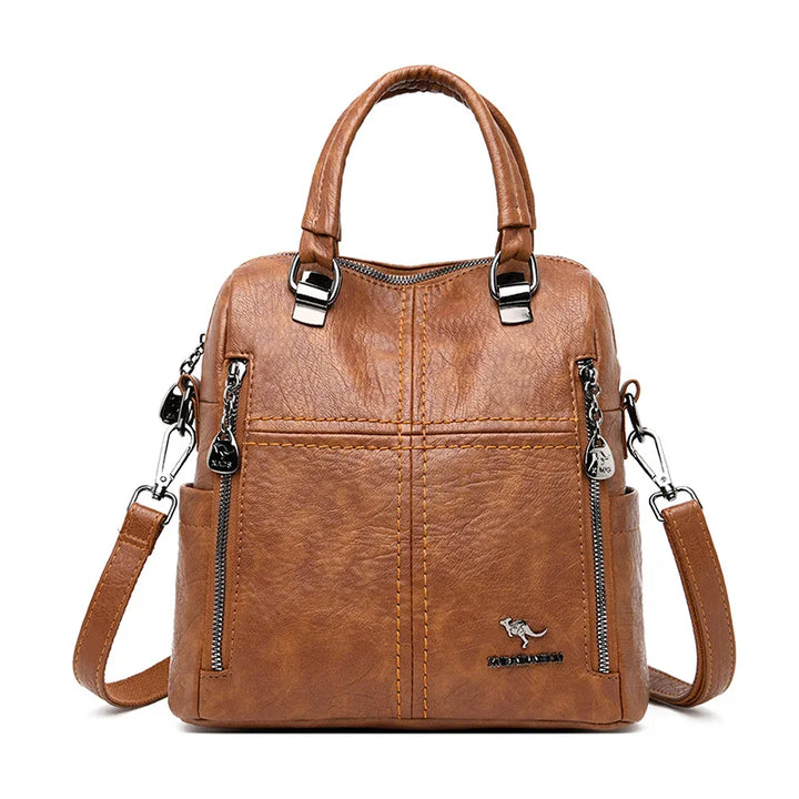 Travena Leather Explorer Backpack