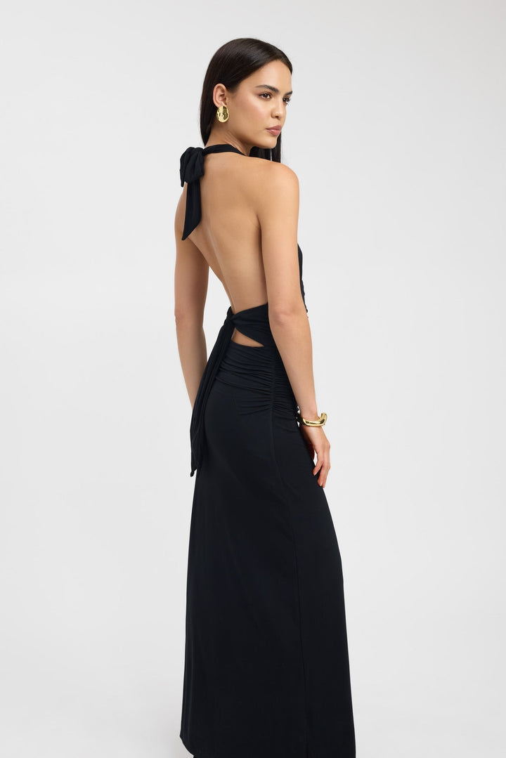Alora™ | Sophisticated Halter Maxi Dress
