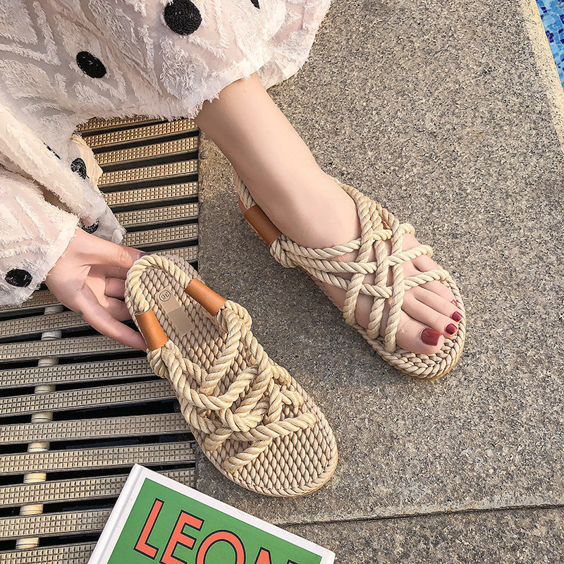 Nyelle | Braided Rope Sandals