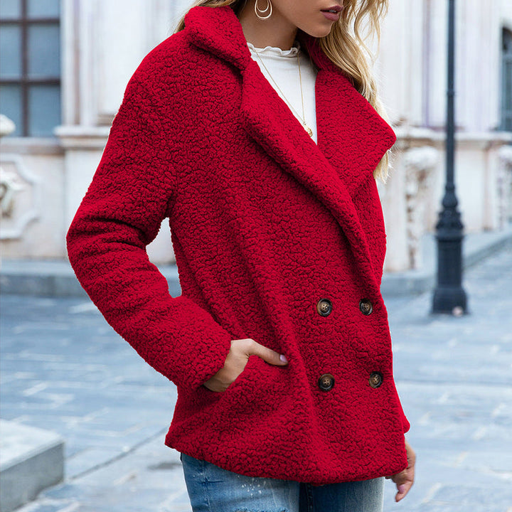 Florence | Teddy Coat with Lamb Collar